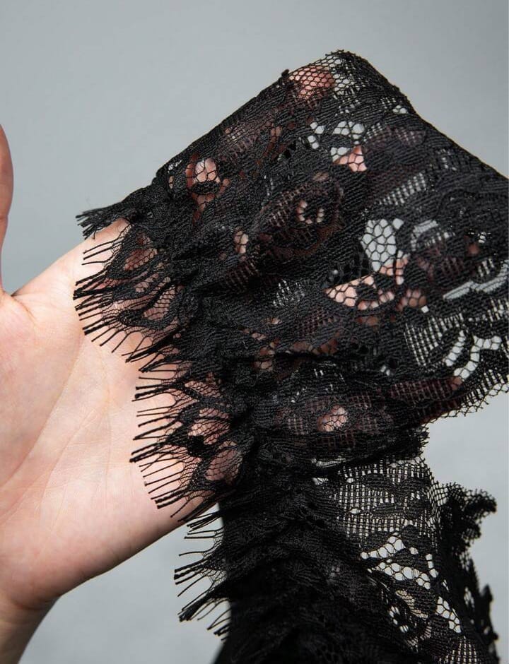 Black lace brief with sheer comfort